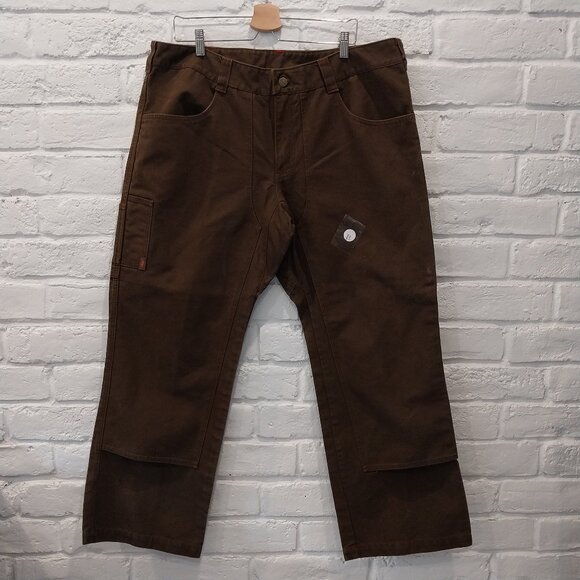 Red Ants Pants Women 40x31 Brown Work Straight Cut Double Knee Canvas heavyweigh - Picture 1 of 12